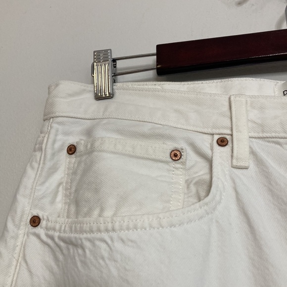 Denim Forum Jeans Womens 32 x 29 White The BF High Rise Loose 90s Straight Leg - Picture 5 of 12